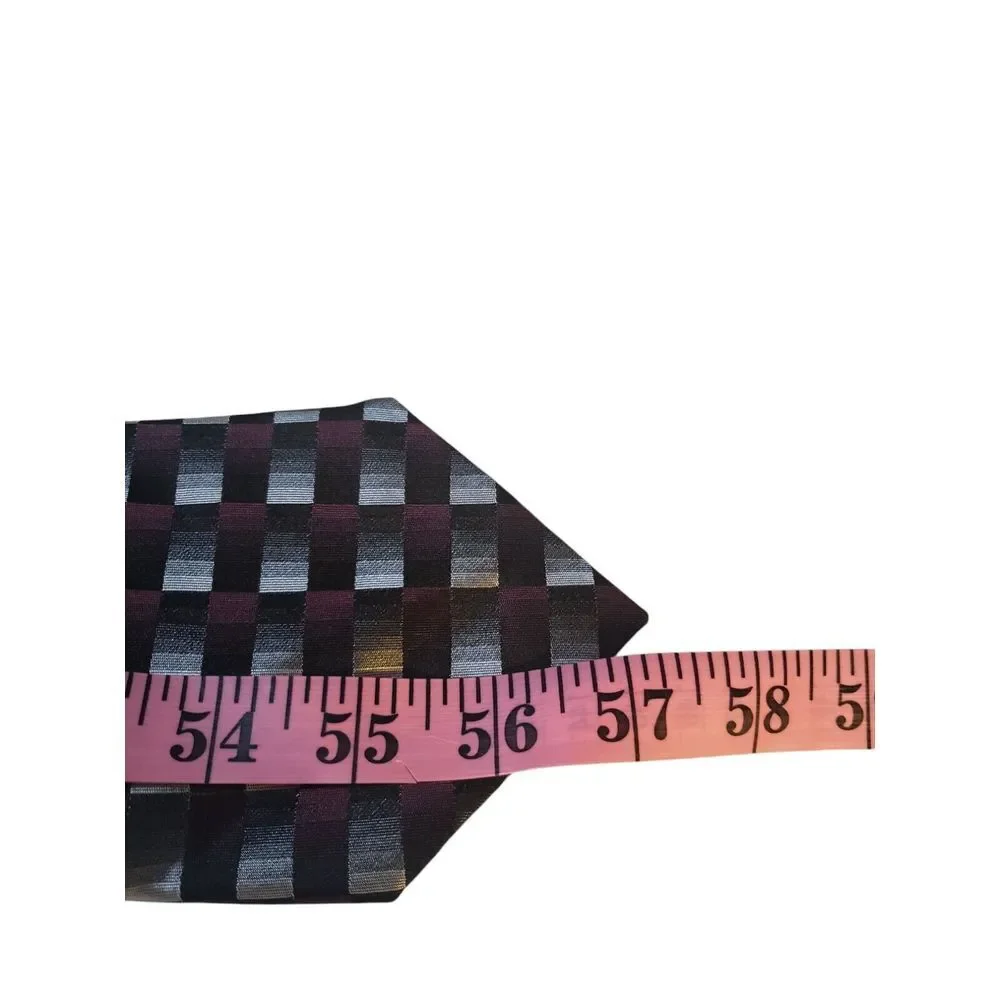 Joseph & Feiss Mens Tie Necktie Designer Luxury Black Gray Burgundy‎ Geometric